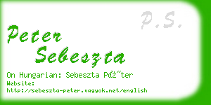 peter sebeszta business card